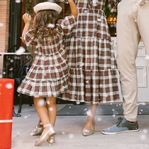 Ivy City Co Mini Merry Dress in Holiday Plaid